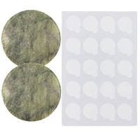 2pcslot round jade stone false lash glue adhesive pallet pad holder 20pcs waterproof shim paper for eyelashes extensions tool