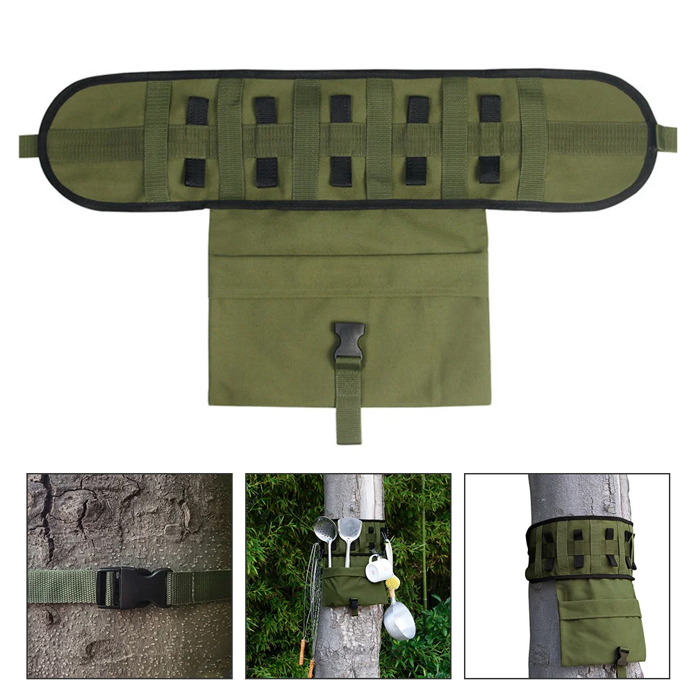 

1pc Practical Tree Hanging Bag Outdoor Tableware Pouch Portable Tools Storage Bag