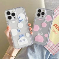 polka dots space shell phone case for iphone 11 12 13 mini pro xs max 8 7 plus x xr cover