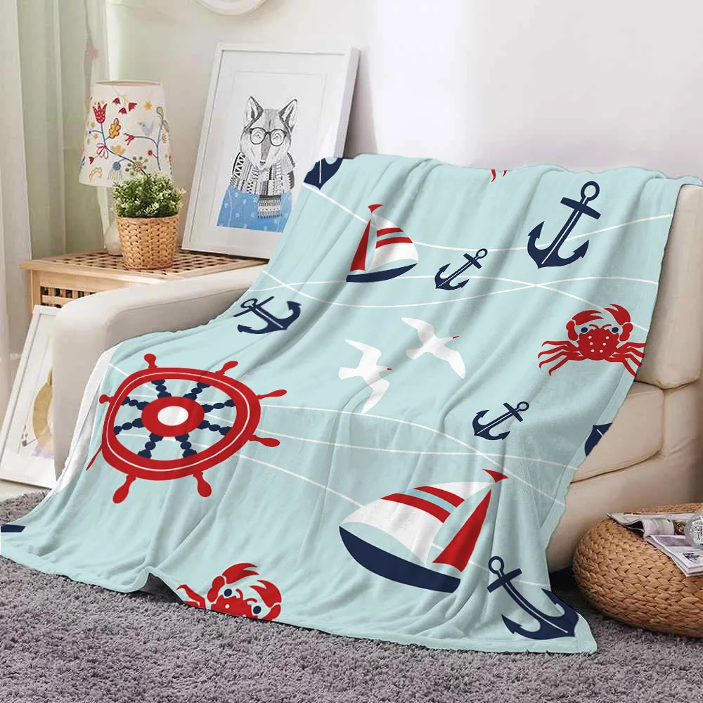 

Fish Throw Blanket Jellyfish Ocean Animals Flannel Fleece Gift Bed Couch Sofa Living Room Queen Size Lightweight for All Season