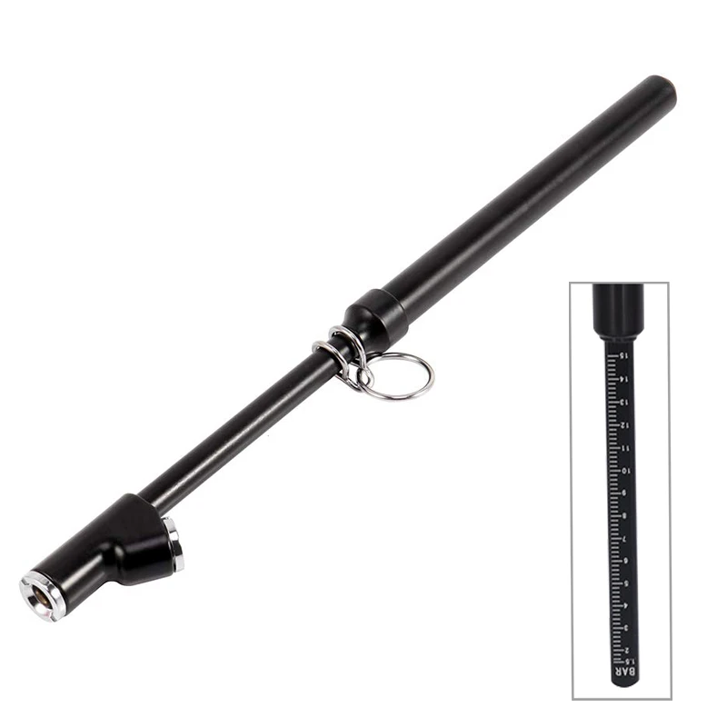 

Universal Black 10-150PSI Heavy Duty Tire Air Pressure Gauge Pen Dual Head Straight-On for Truck Car