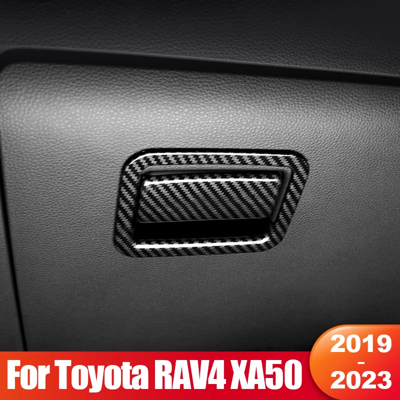 

For Toyota RAV4 2019 2020 2021 2022 2023 RAV 4 XA50 Hybrid Car Storage Box Co-pilot Handle Bowl Cover Trim Stickers Accessories