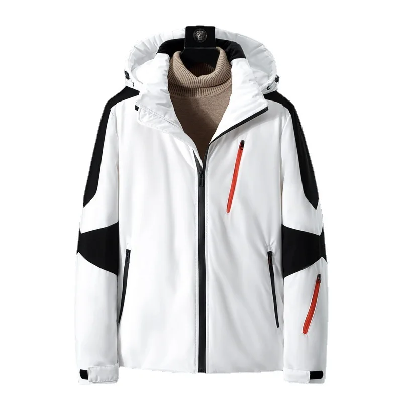 New Men's Down Jacket for Winter 2022 Simple and Thick White Eiderdown Jacket for Young Men Men Winter Jacket