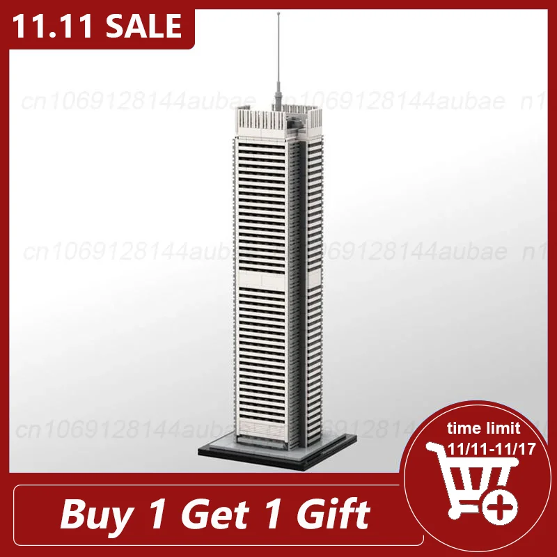 

New York Times Building Tower 1:800 Scale Moc Blocks Architecture Model Diy Assemble Bricks Display Collection Toys Xmas Gifts