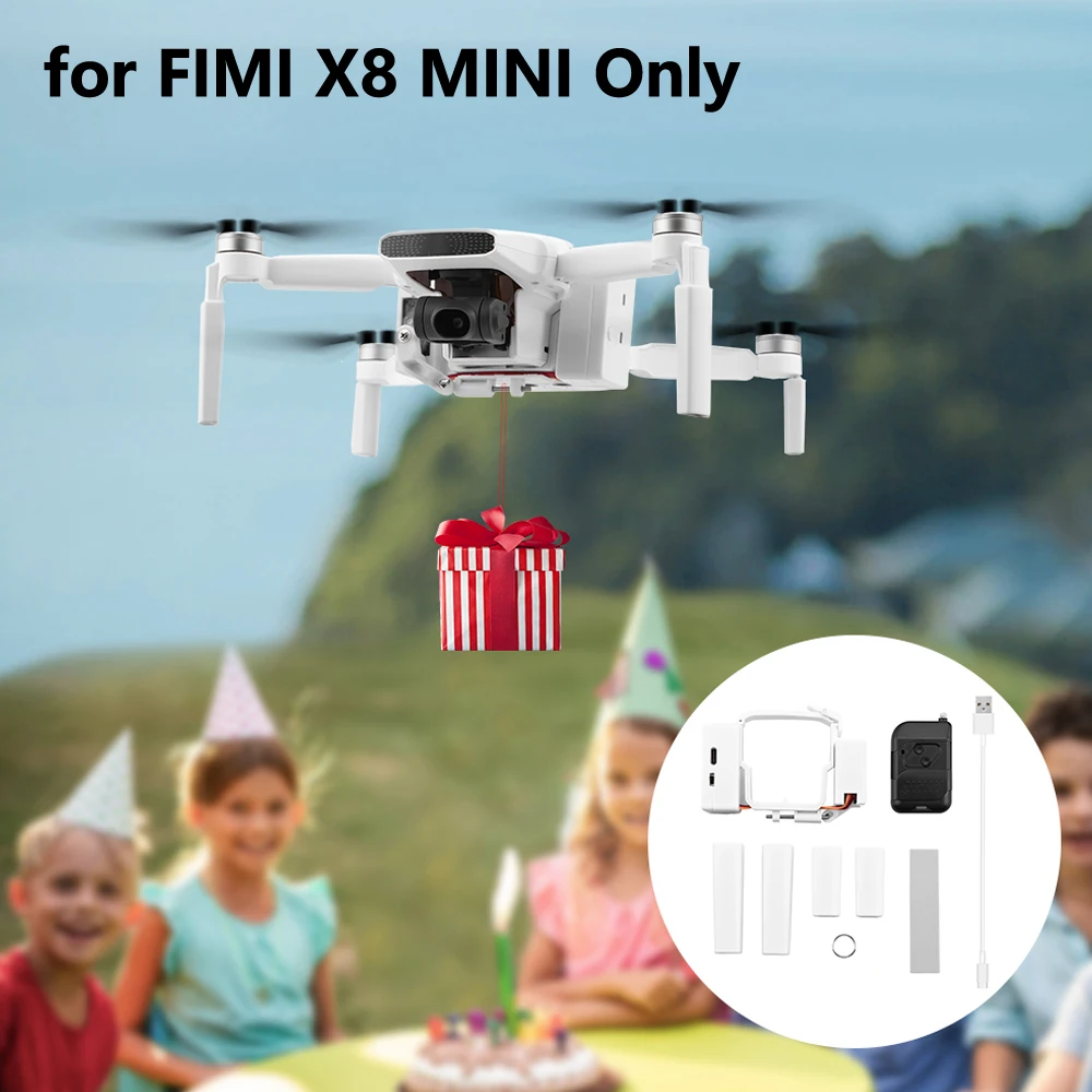 

Airdrop System for FIMI X8 MINI8/MINI V2 Thrower Fishing Bait Delivery Parabolic Airdrop System Drone Quadcopter Accessory
