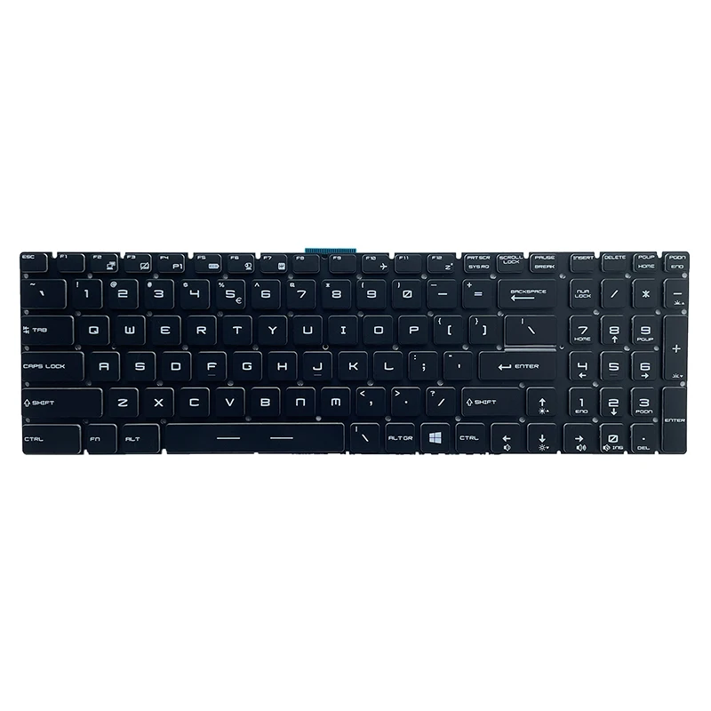 Полноцветная английская клавиатура с RGB подсветкой US/RU Per-key для MSI GE63 GE73 GS73 Raider 8RE 8RF