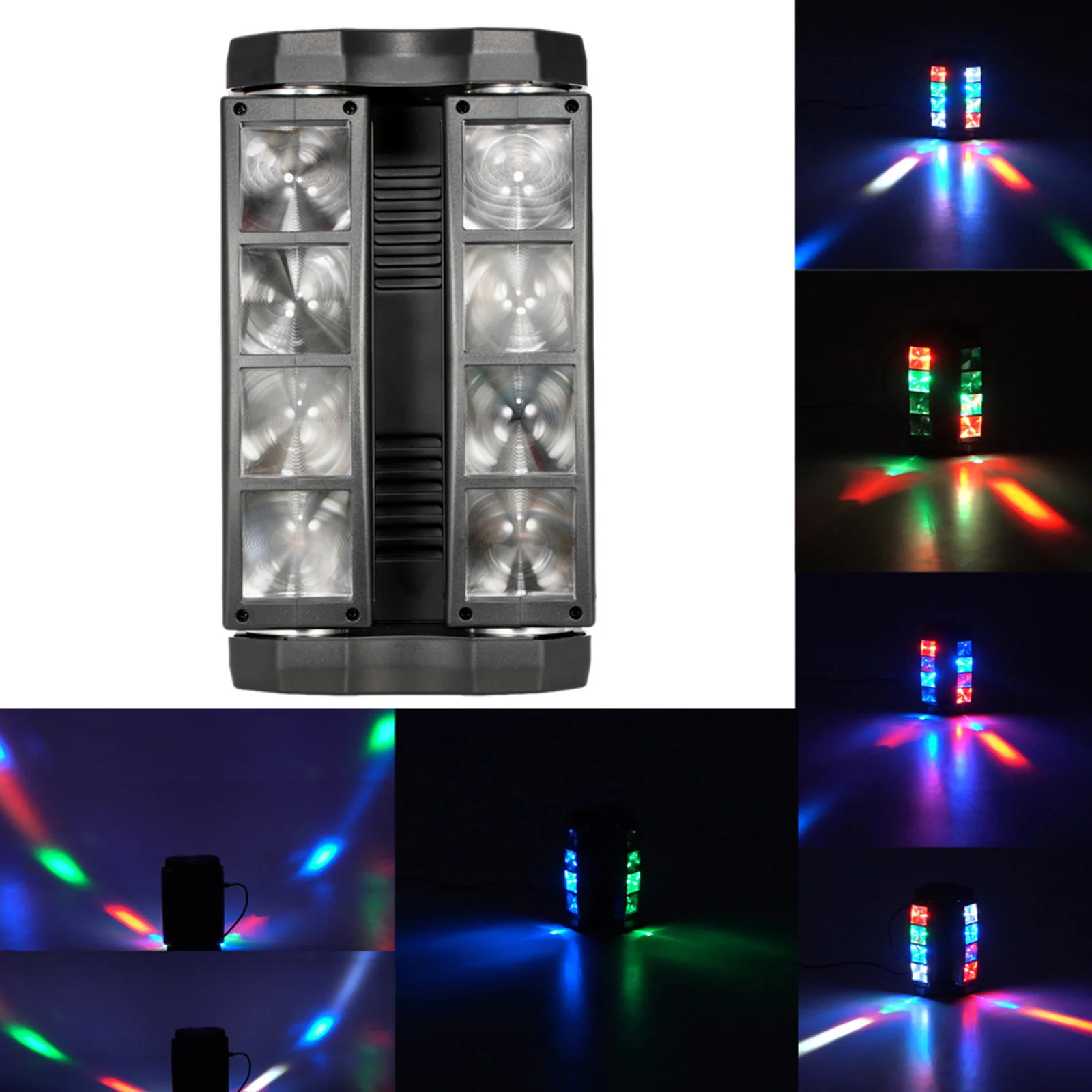 90W RGBW Mini LED Spider Light 8x6W RGBW Bar Beam Moving Head Lights For DJ Disco Party Music Profession Stage Lighting Effect