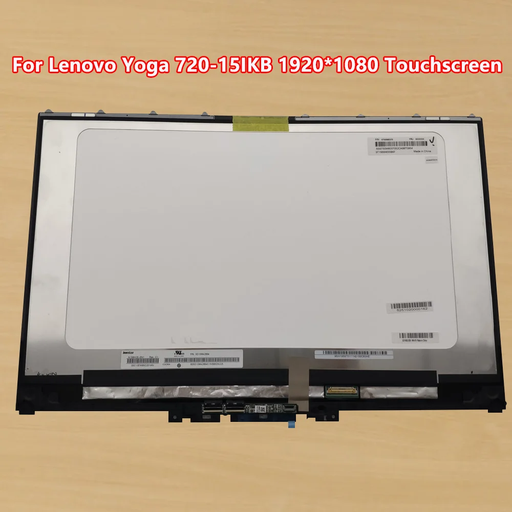 

Laptop LCD Touch Screen Assembly With Frame 5D10N24289 N156HCE-EN1 NV156FHM-N61 For Lenovo Yoga 720 15IKB