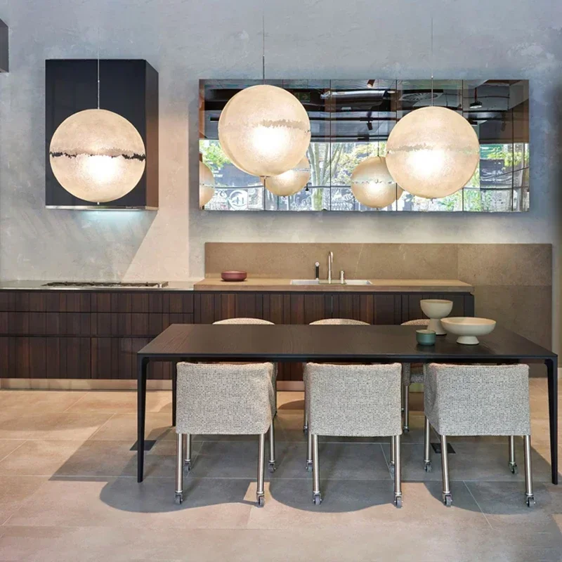 Скандинавские креативные светодиодные подвесные светильники в виде Луны лампы