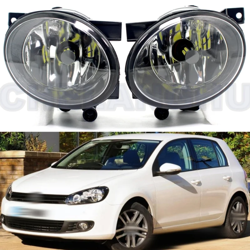 

Пара левых и правых передних противотуманных ламп головного света с лампочками головного света для VW Golf 6 A6 MK6 2009 2010 2011 2012 2013