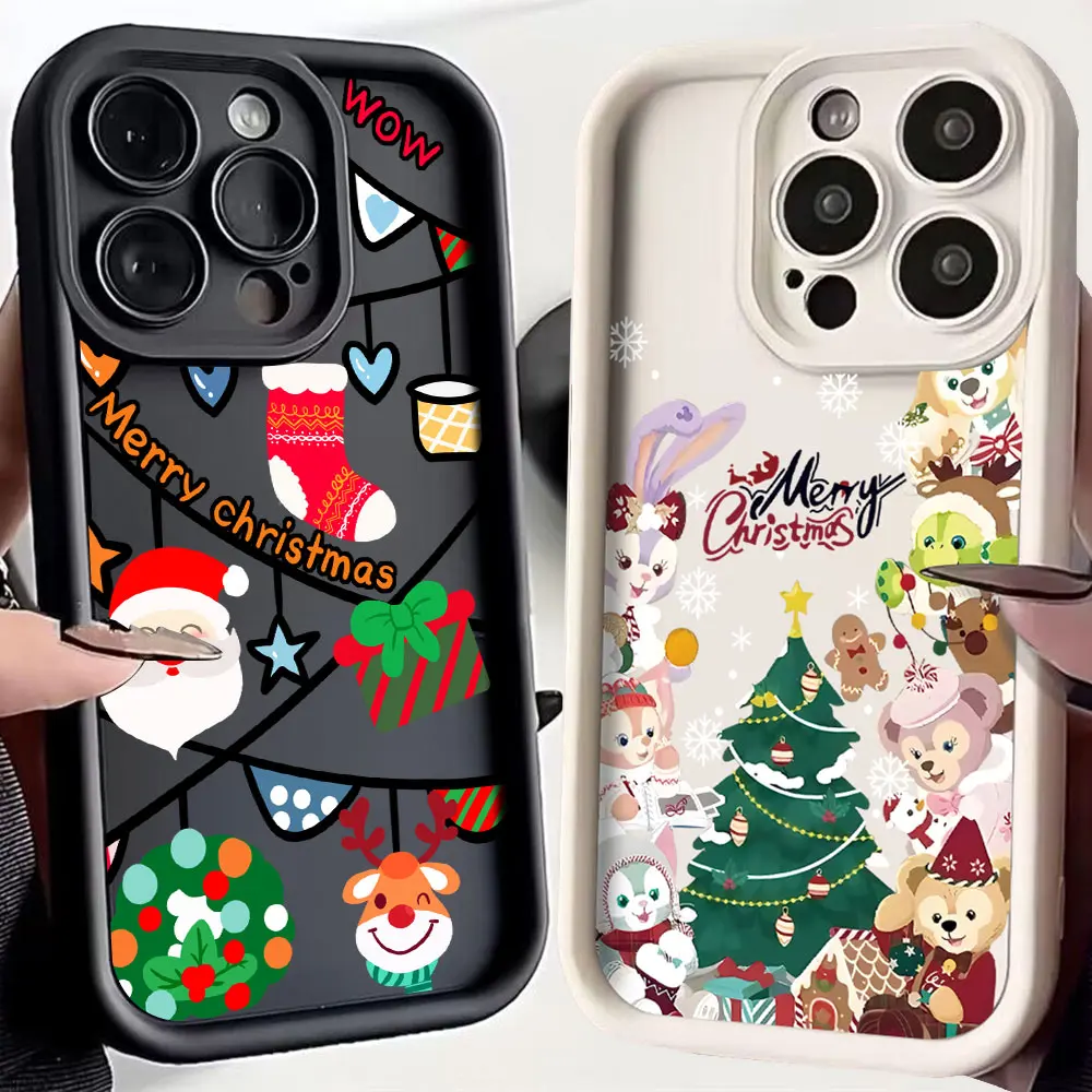 Christmas Pattern Phone Case For OPPO Reno 2 3 4 5 6 7 7Z 8 8T 10 11 11F 12 12F Pro Plus 4G 5G Soft TPU Back Cover