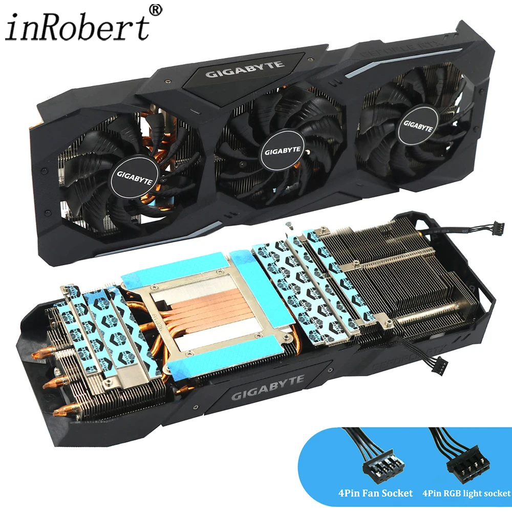 Новый оригинальный радиатор видеокарты RTX2080Ti для видеокарты Gigabyte GeForce RTX 2080 Ti WF3 Охлаждающий радиатор для видеокарты Новый оригинальный радиатор видеокарты RTX2080Ti для видеокарты Gigabyte GeForce RTX 2080 Ti WF3 Охлаждающий радиатор для видеокарты