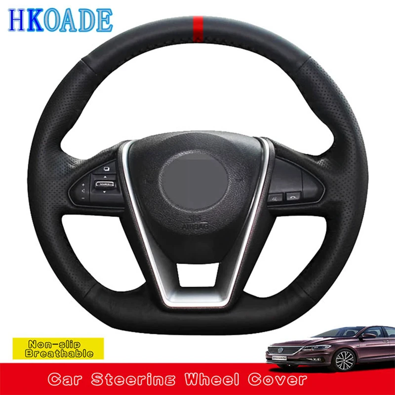 

Customize DIY Micro Fiber Leather Car Accessories Steering Wheel Cover For Nissan Lannia Maxima 2015 2016 2017 2018 Car Interior