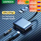 UGREEN USB C к AUX кабель адаптер Тип C 3,5 мм AUX Наушники конвертер DAC чип PD QC Зарядка для Huawei iPad Pro Samsung Pixel
