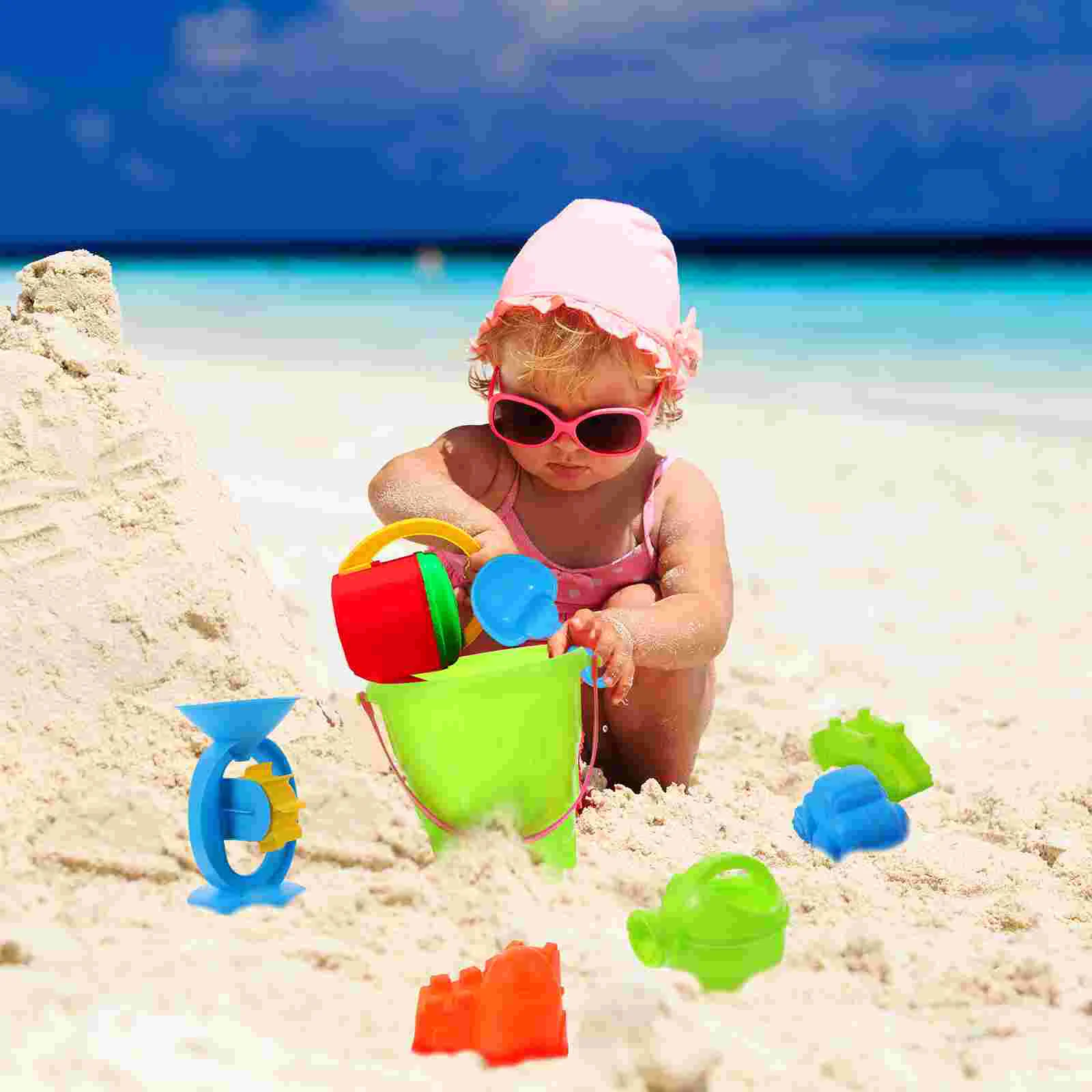 25 шт. пляжные ведра игрушки для детей летние инструменты песка детские с откидной