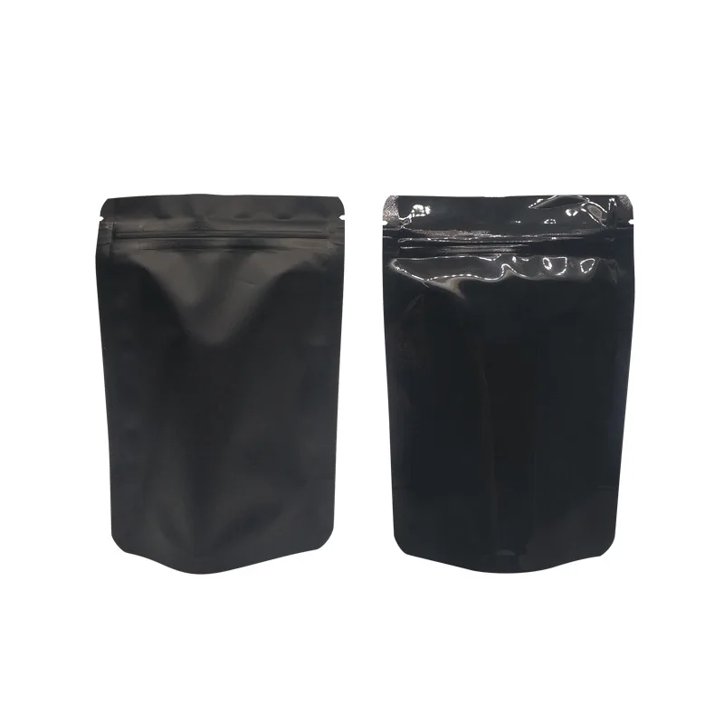 

Новая вертикальная матовая черная алюминиевая фольга с застежкой-молнией, упаковка для кофейного порошка, Солнцезащитная сумка для гаек, а...