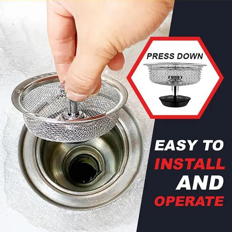 

Mesh Kitchen Sink Strainer Disposer Plug Drain Stopper Stainless Steel Sink Anti-clogging Sewer Plug Bathroom Hair Catcher Tool