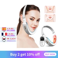 v line face lifting device vibration face massager photon light therapy ems facial lifting belt chin lift home use devices