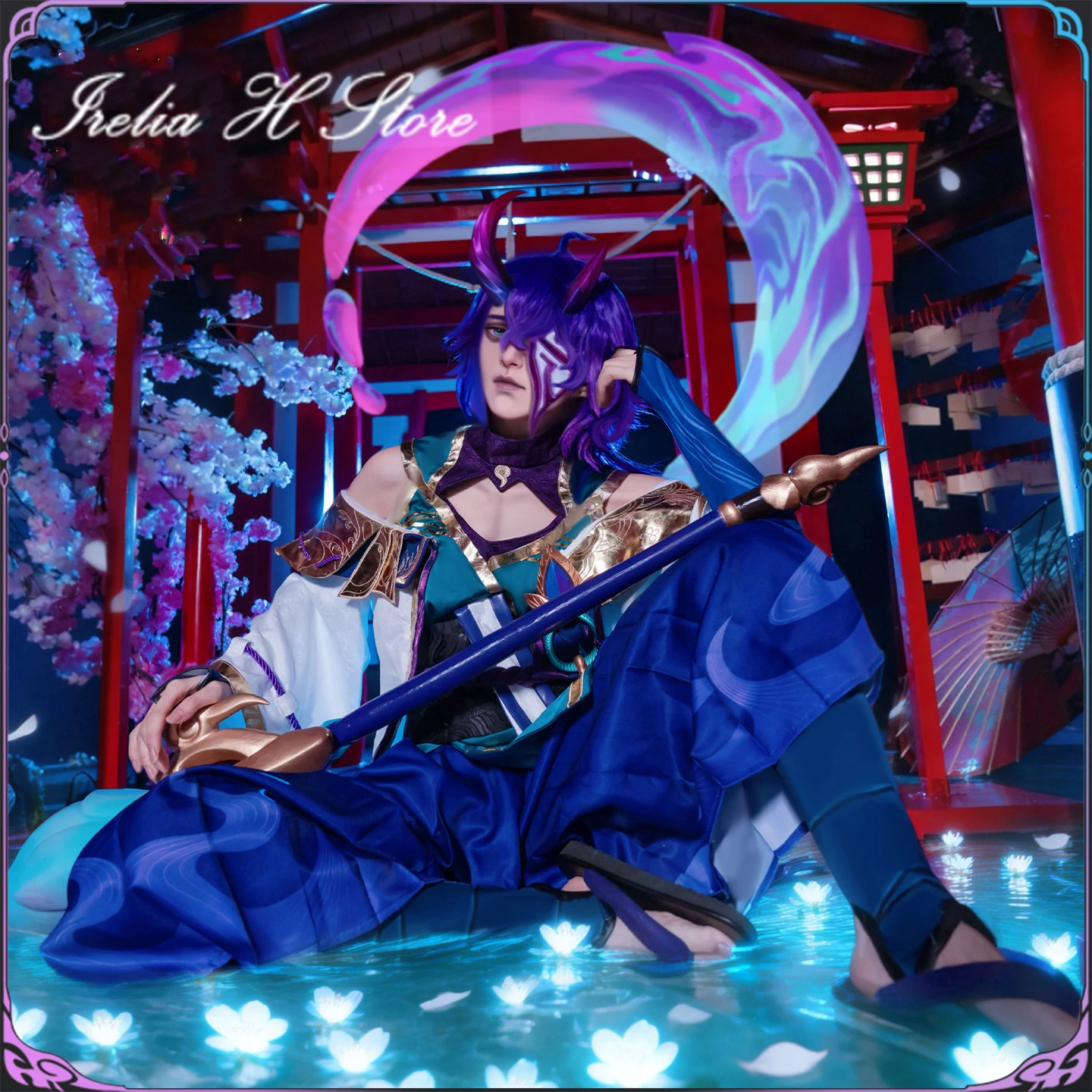 Фото Irelia H Hwei Spirit Blossom LOL Comet Hwei Косплей Костюм Костюмы на Хэллоуин Game Horn №2