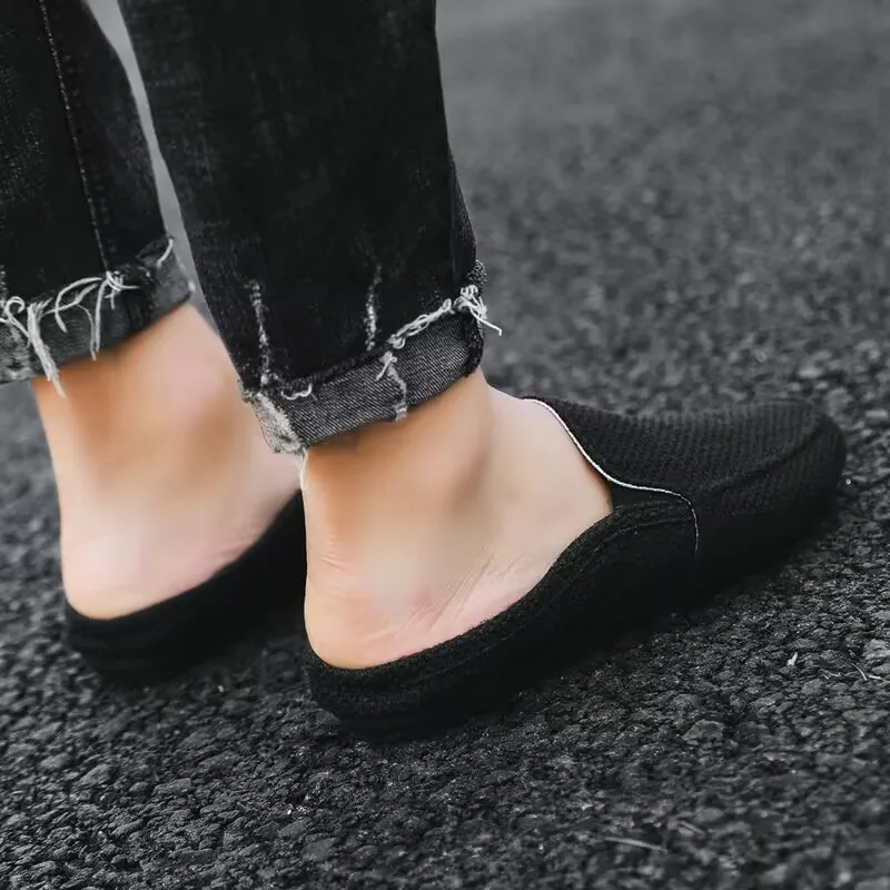 Мужские льняные лоферы