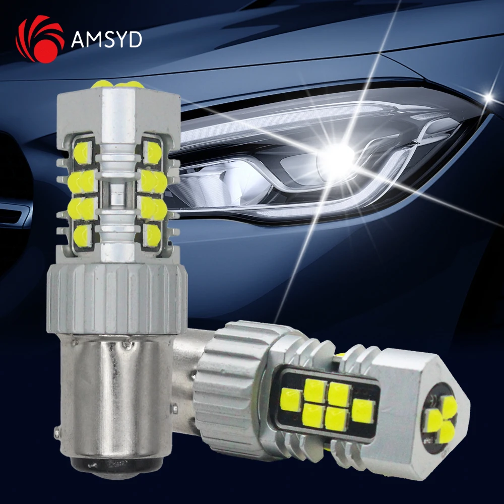 Комплект Из 2 Автомобильных Сигнальных Ламп Canbus 1156 P21W BA15S 3030 21SMD Задний Фонарь