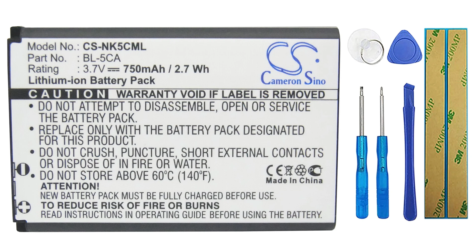 

Cameron Sino 750mA Battery for CECT V10