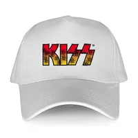 Black Casual Boys Printed Fish caps KISS Classic Logo Hard Rock Music Band yawawe brand Hip Hop baseball cap snapback hat