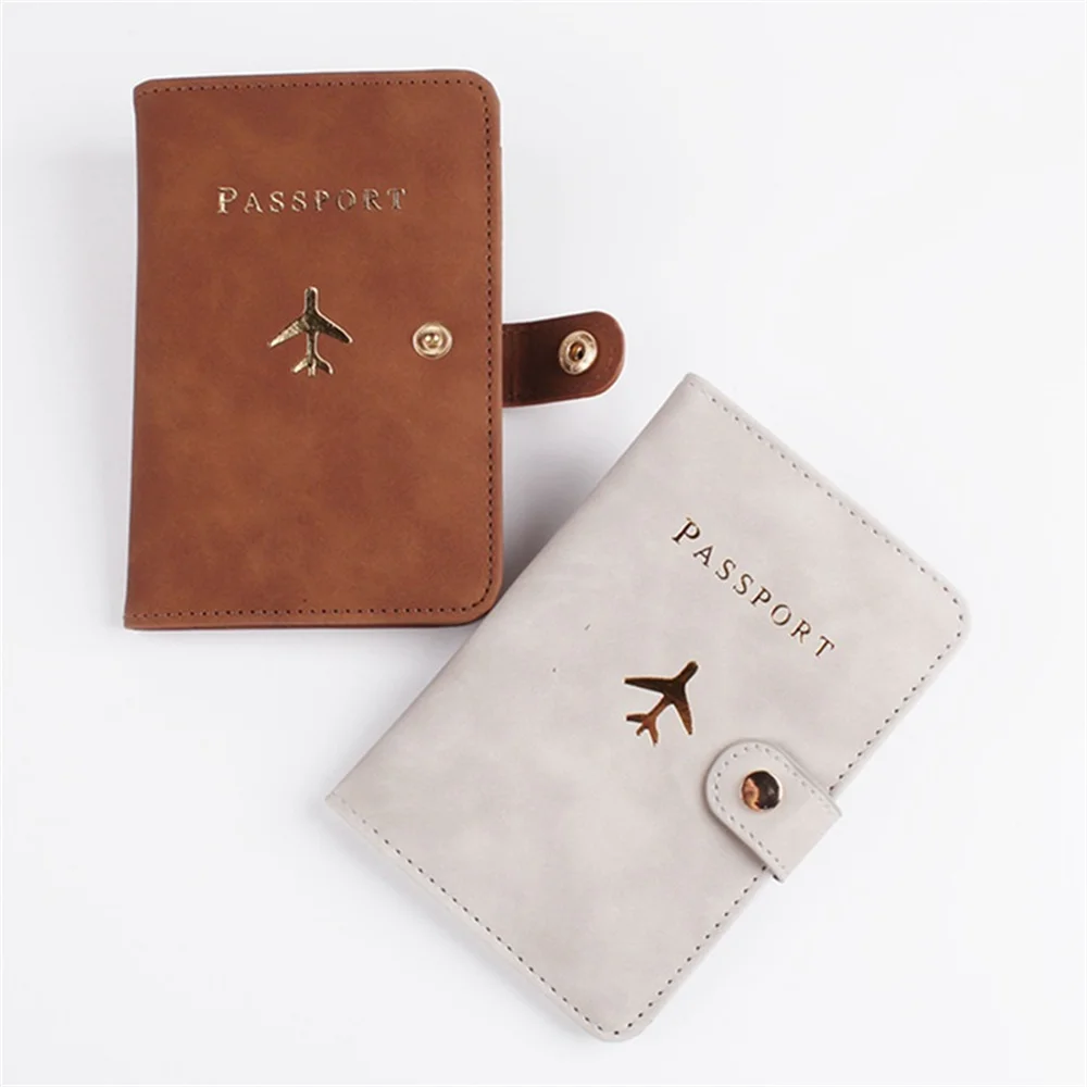 

Pu Leather Passport Holder Luggage Tag Couple Wedding Passport Cover Protector Id/Bank/Credit Card Wallet Case Travel Accessorie