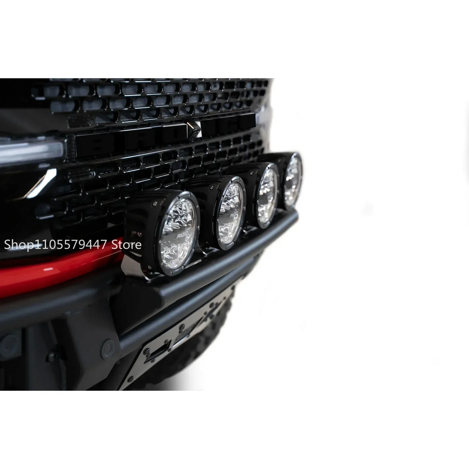 Фото QIWN Для Ford Bronco 2021 2022 2023: Верхняя сетчатая решетка переднего бампера, замена, автомобильные аксессуары №3