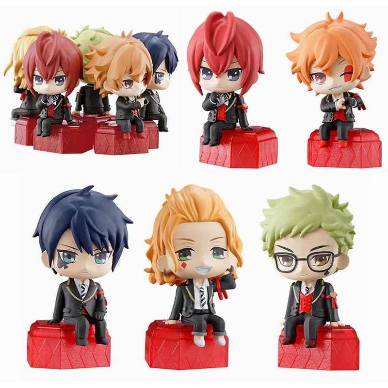 

BANDAI Gashapon Twisted Wonderland Gachapon Capsule Toy Sitting Figurine Riddle Rosehearts Ace Trappola Deuce Spade Ornament