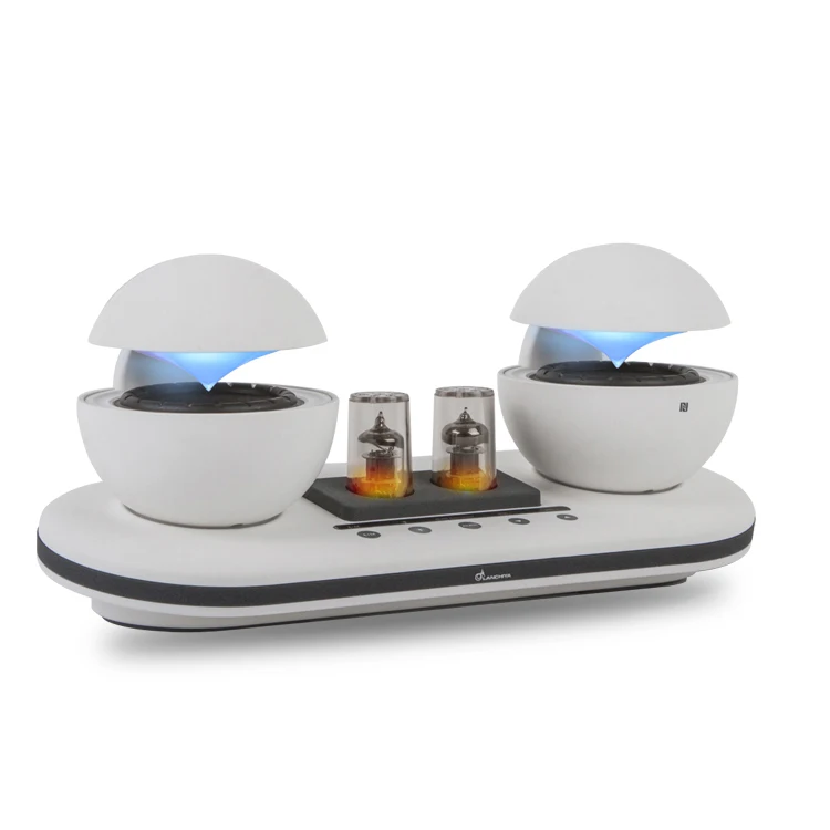 

New Arrival 2022 LED Mood Light Audio Speaker Hybrid Vacuum tube BT Small Speaker with two Full Range Speaker Unit 30W