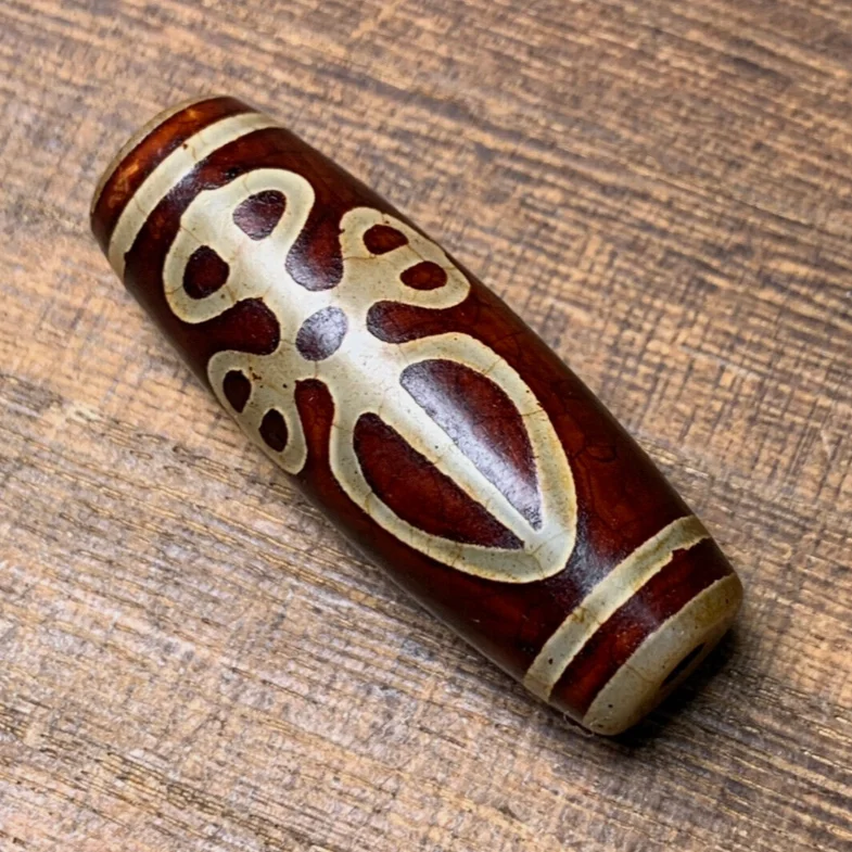 Тибетский Непальский Гималайский Древний Агат Старый Дзи Талисман Глаз Бусина