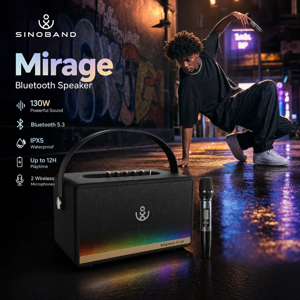 Фото Оптовая продажа: акустическая система BMTL Mirage 130W для домашнего кинотеатра, беспроводной сабвуфер, колонка для вечеринок, мини-музыкальный плеер с RGB LED подсветкой. №1