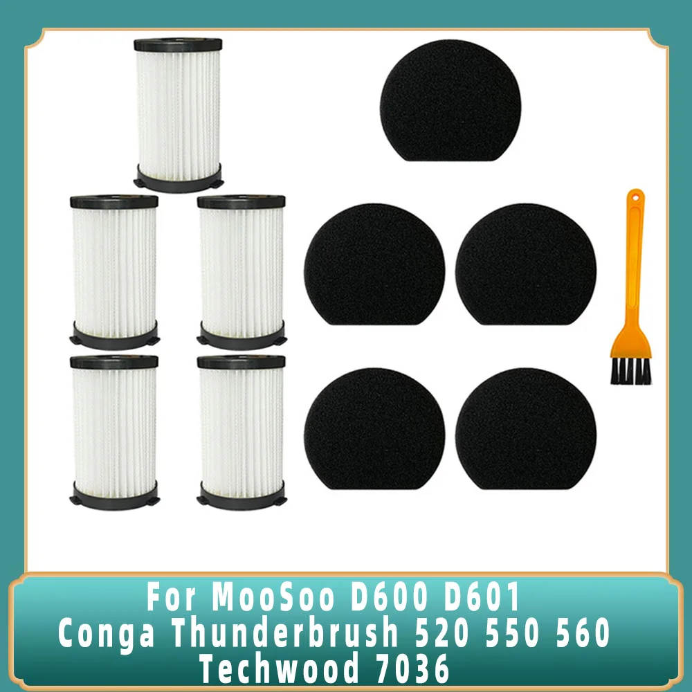 Hepa Губчатый Фильтр для MooSoo D600 D601 Iwoly V600 Ariete RBT 2761 2759 Conga Thunderbrush 520 560 Techwood 7036 запасной