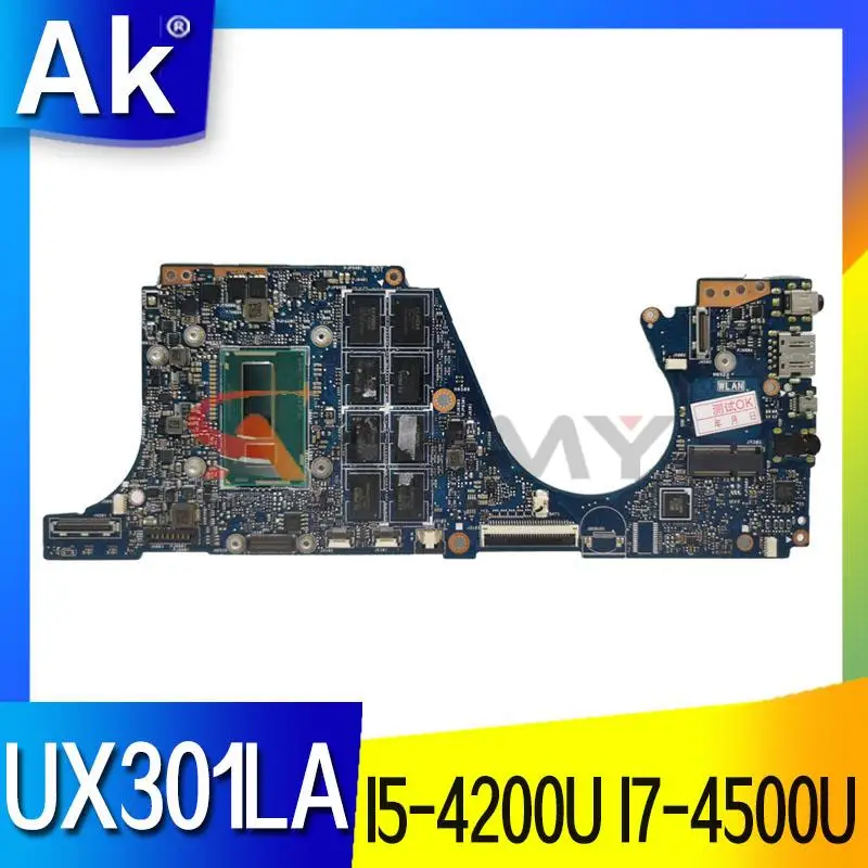 

UX301LA MAINBOARD For ASUS UX301 UX301L UX301LAA Laptop Motherboard I5-4200U I7-4500U 8G RAM REV2.0 Test Mainboard work 100%