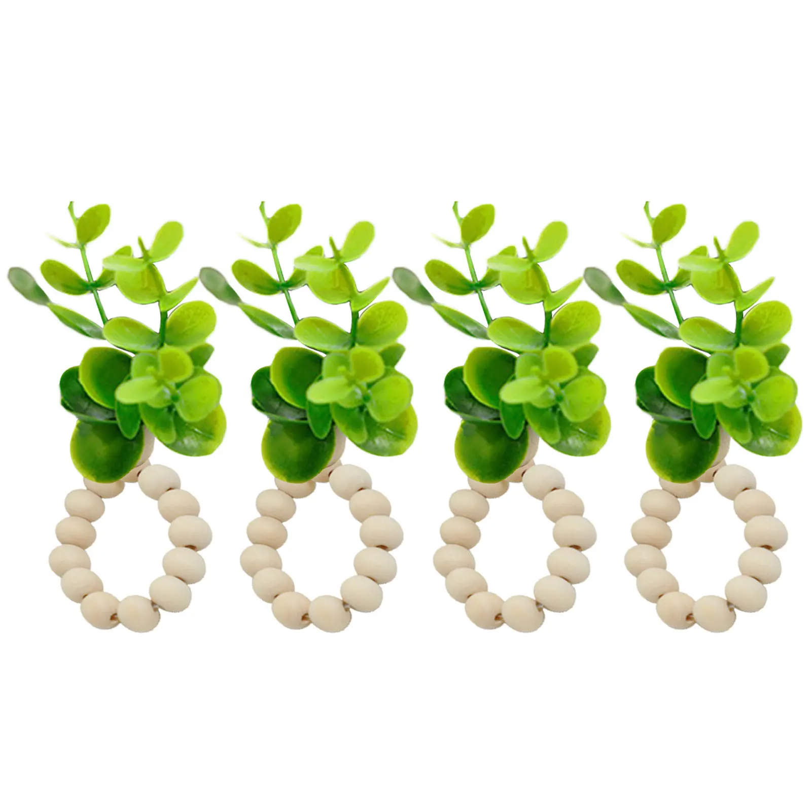 

Eucalyptus Napkin Ring Serviette Holder 4pcs Serviette Rings Buckles Holder Farmhouse Rustic Napkin Ring for Weddings Family