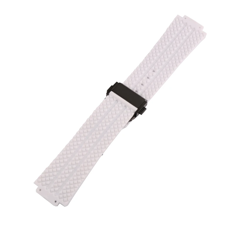 Watch accessories for HUBLOT Hublot Classic fusion Big Bang men's rubber strap 25*19 folding buckle