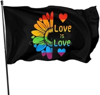 love is love sunflower flag home decoration outdoor decor polyester banners and flags 90x150cm 120x180cm