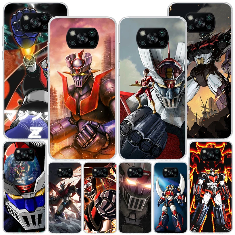 Чехол для телефона Manga Mazinger Z Anime Xiaomi Poco X6 X5 X4 X3 Nfc F6 F5 Pro F4 Gt F3 F2 F1 M5S M4 M3 с