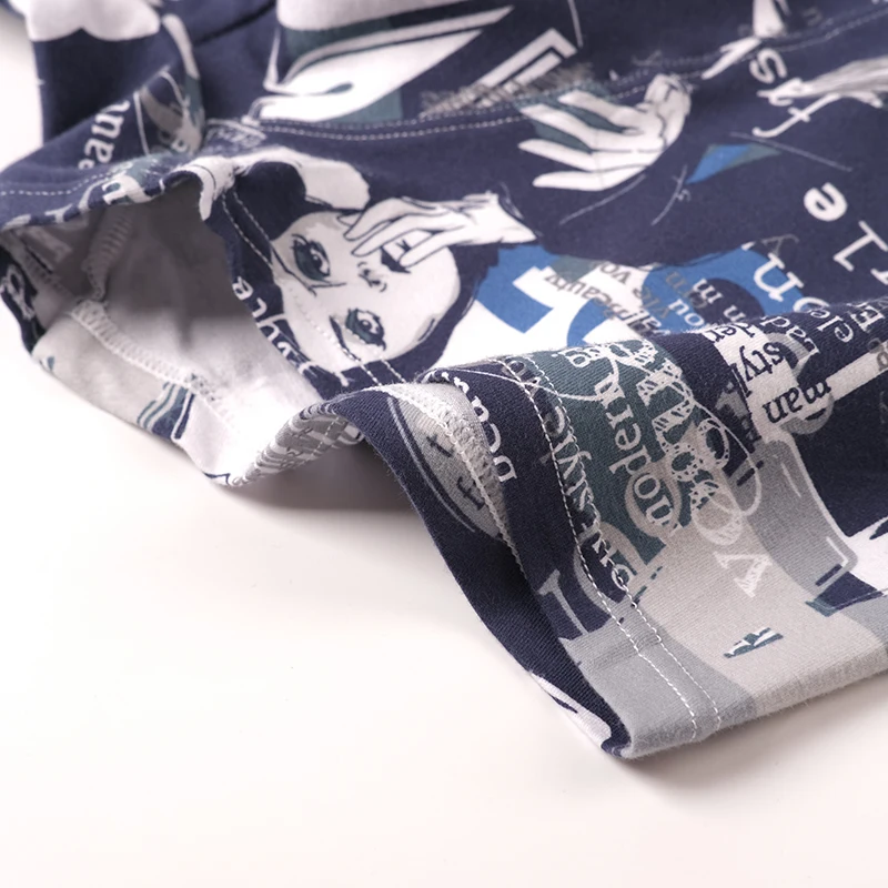 Мужское хлопковое нижнее белье с цветочным принтом мужские Дышащие Модные трусы