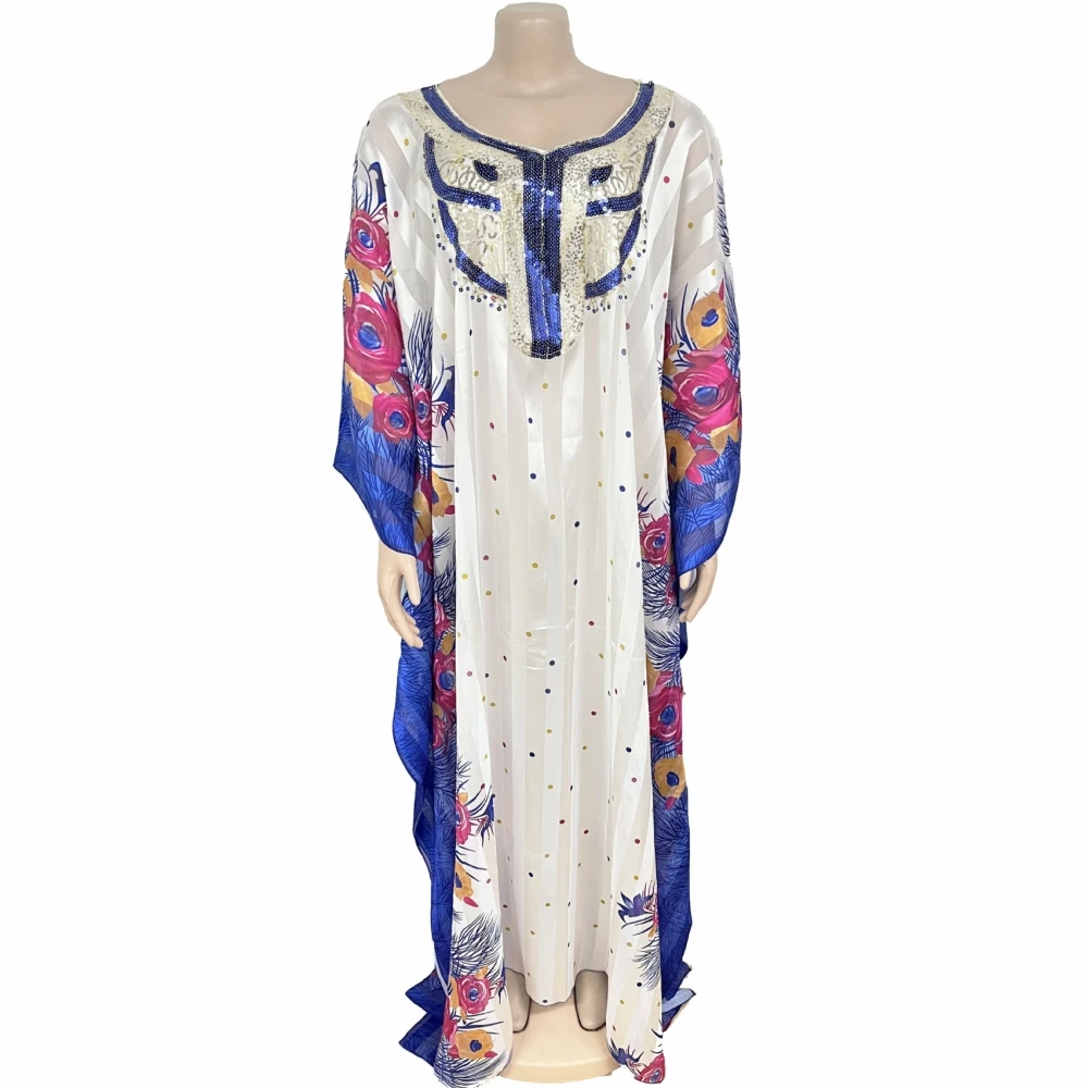 

Африканские вечерние платья, женское шифоновое платье Boubou Dashiki, платье с блестками из Анкары, Дубайский кафтан, абайя, женский слитный халат в марокканском стиле
