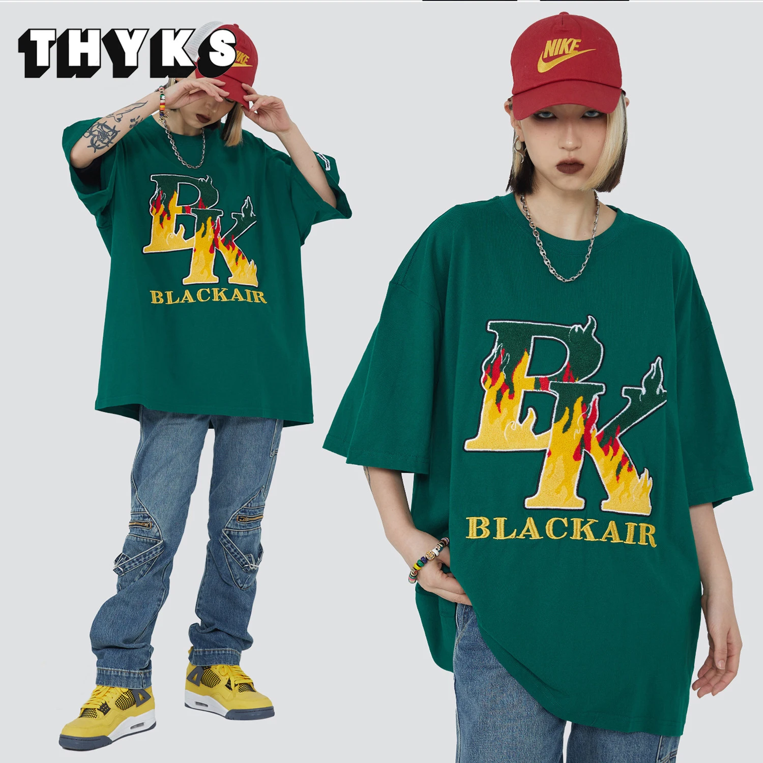 

Hip Hop Streetwear Men T-Shirts PK Letter Printed Harajuku Cotton Casual Oversized T Shirt Graphic Summer Short Sleeve Tops Tees