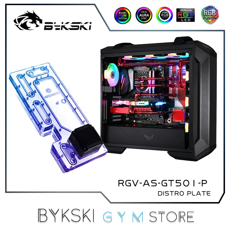 

Bykski Distro Plate Kit For ASUS ROG GX601 Case, 2X 360 Radiator For DIY Water Cooling System Liquid CPU/GPU, RGV-AS-GT501-P