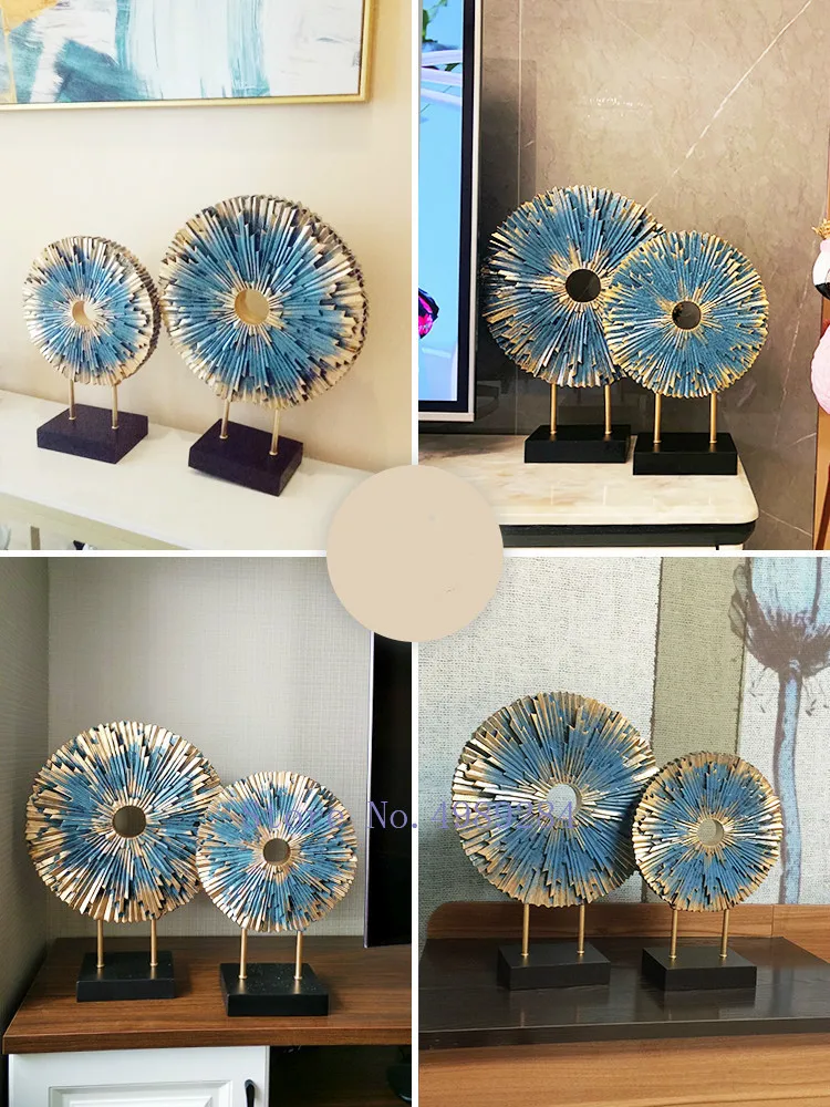 Креативный абстрактный Художественный орнамент из смолы круглая геометрия