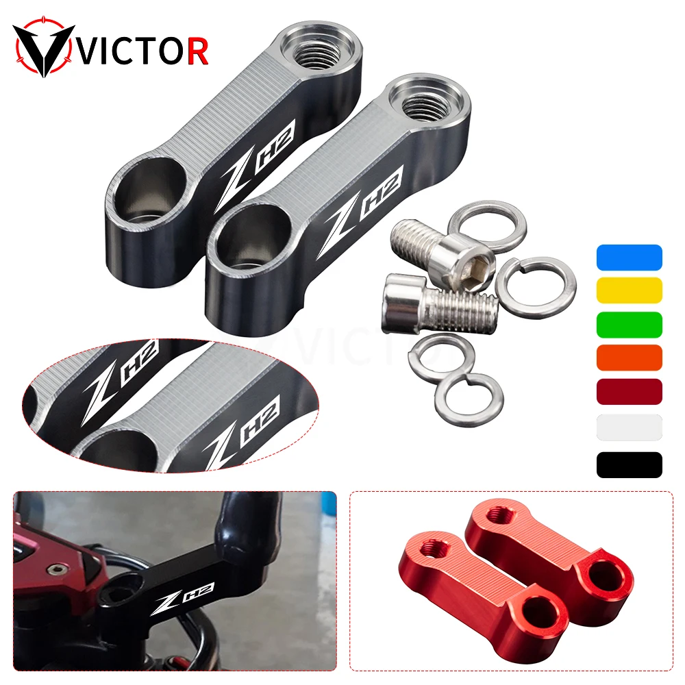 

NEW Rearview Mirrors Extension Riser Extend Adapter Motorcycle Accessories For KAWASAKI ZH2 Z H2 Zh2 2019 2020 2021