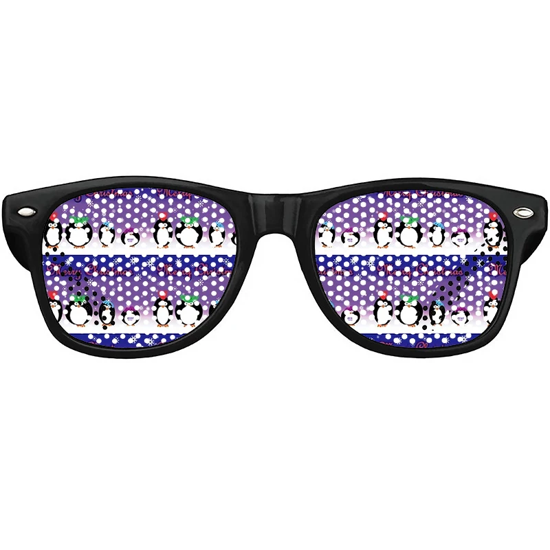

Christmas Penguins Funny Glasses team bride Holiday Glasses kids sunglasses girls Birthday women Party men Beach Eyeglasses