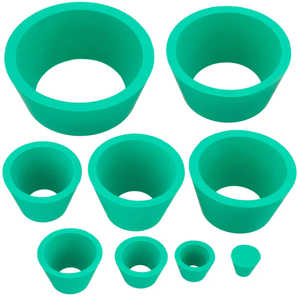 

9 Pcs Silicone Strainer Suction Bottle Mat Tapered Filter Adapter Rubber Labware Funnel Filtration Assemblies Smooth Stopper