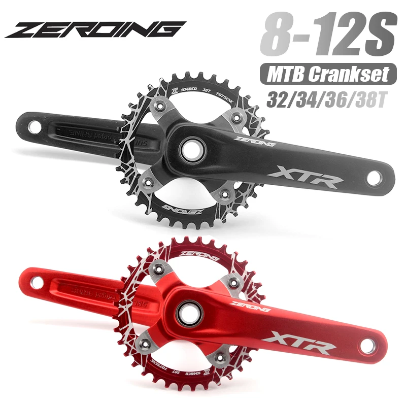

ZEROING XTR Bicycle Crank Chainwheel 104BCD MTB Bike Crankset Aluminum Alloy With Bottom Bracket Crank 32T 34T 36T 38T Sprocket