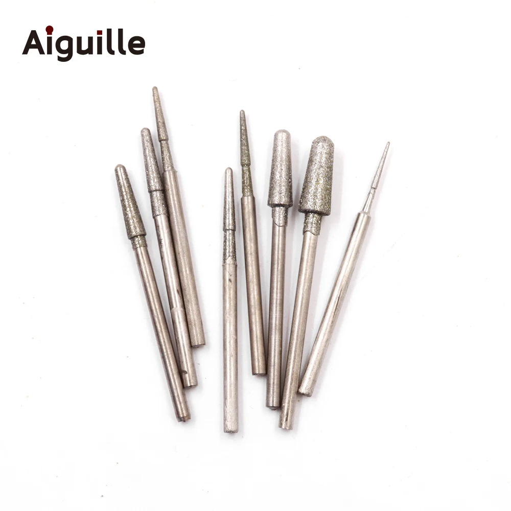 B Тип 20 шт. хвостовик 120 # алмазный шлифовальный напильник 0,5-8,0 мм зубцы шлифовальные сверла Алмазная точка шлифовальный станок/dremel