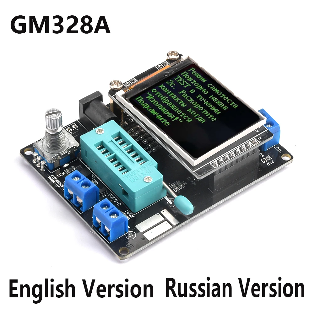 

GM328A LCD Transistor Tester Diode Capacitance ESR Voltage Frequency Meter PWM Square Wave Signal Generator SMT Soldering